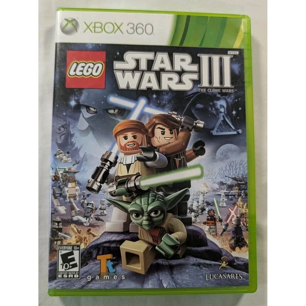 LEGO Star Wars III 3: The Clone Wars  (Xbox 360) Platinum CIB COMPLETE & TESTED